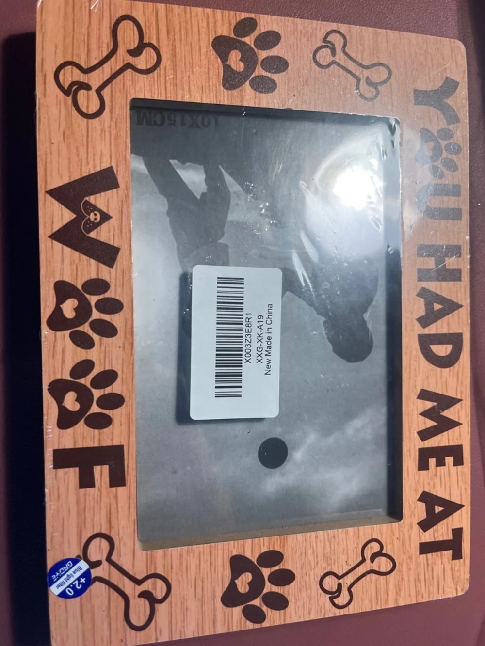 🐕 Pink Dog Collar with Paw Print Photo Frame